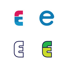 Simple Elegant Letter E Logo Design For Business Identity And Corporate Branding