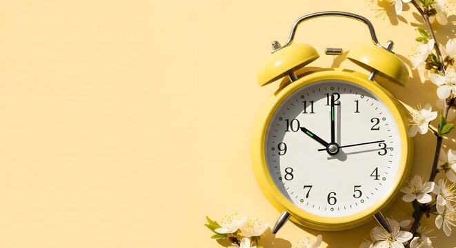 Easter morning alarm clock with spring florals