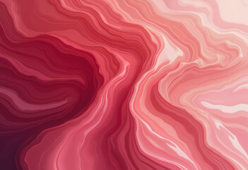Fototapeta premium Abstract fluid red and pink waves background for Valentine's Day. Romantic marble texture for holiday design.
