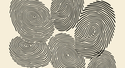 Multiple Fingerprints Pattern Abstract Design.