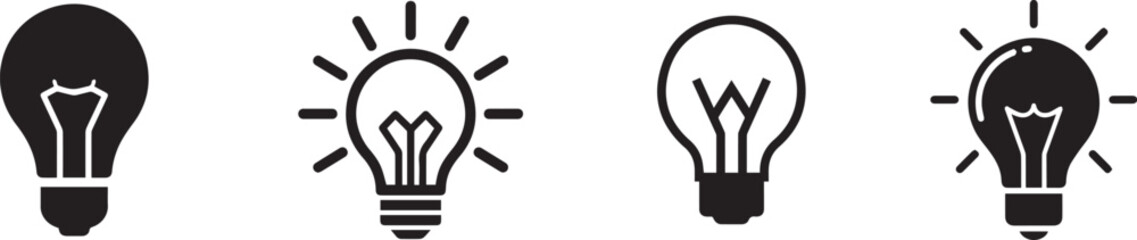 Light bulb icon symbolizing ideas creativity innovation inspiration and bright new solutions for problem solving. © Sabbir