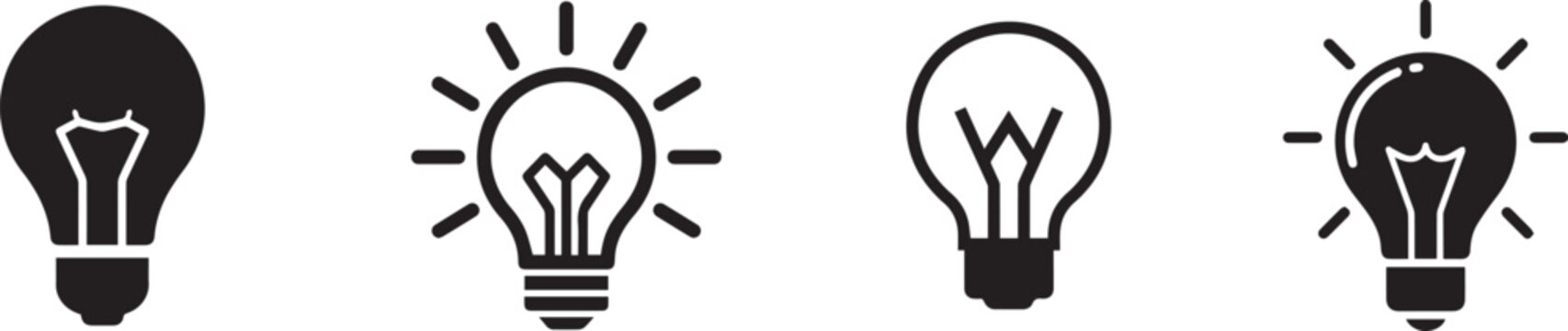 Light bulb icon symbolizing ideas creativity innovation inspiration and bright new solutions for problem solving.