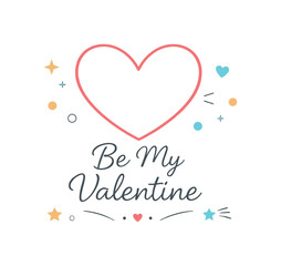 Minimalist Valentine Card. Valentine card minimal love. A simple heart shape paired with soft typography and small floating dots, conveying warmth, affection