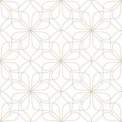 Vector seamless texture. Modern geometric background with shaped tiles.