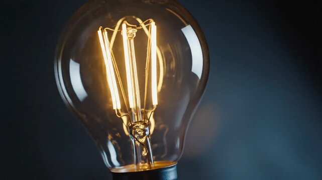 A close-up view of a glowing light bulb on a dark background, emitting a warm glow and illustrating a moment of inspiration.