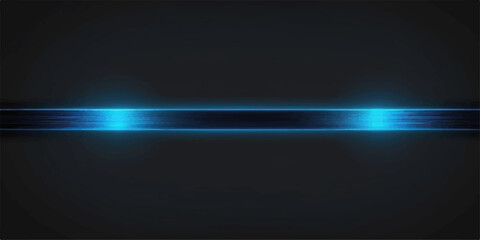 Naklejka premium A digital abstract blue background features glowing light rays and motion lines dancing across a dark space backdrop to create a dynamic night sky wallpaper illustration with a soft blue glow