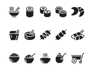 Food and Beverage Solid Icon Pack for Restaurant and Cafe