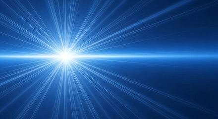 Fototapeta premium Radiant light burst in blue
