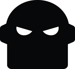 Futuristic Tactical Mask Silhouette Icon