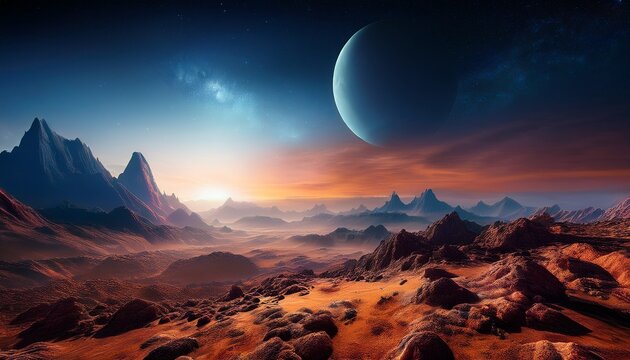 An Alien Planet Landscape Generated By Ai