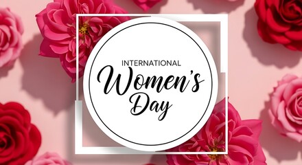 International women's day celebration with roses.