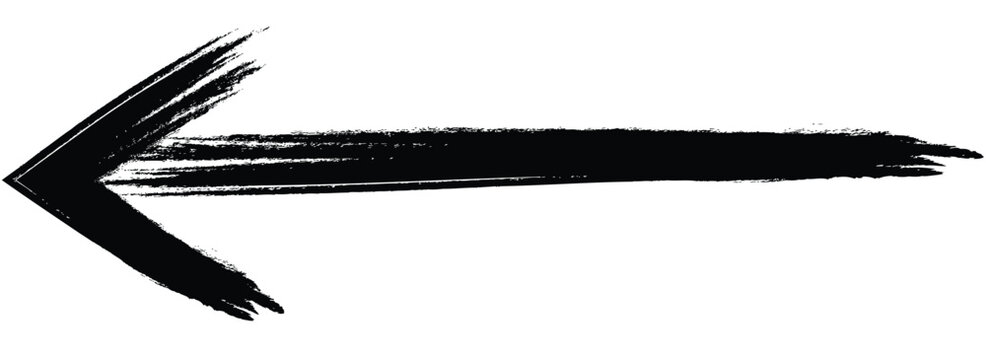Hand Drawn Arrow Marker Isolated Transparent PNG, Brush Stroke Direction Arrow Mark, Creative Sketch Pointer Design