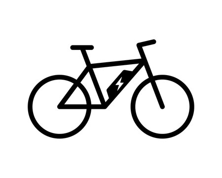 Electric bicycle icon