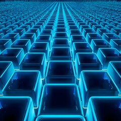 Obraz premium abstract blue background with squares