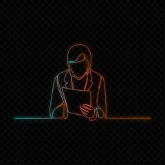 Person with Tablet Device