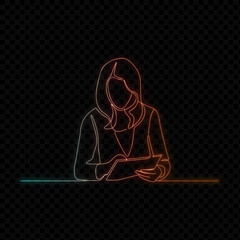 Simple Woman Line Art Design