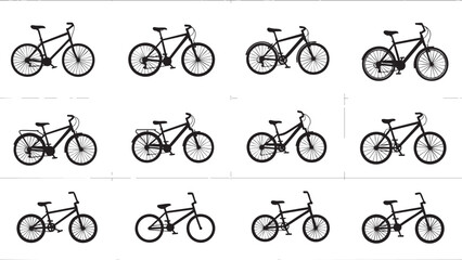 Collection of Various Bicycles in Different Styles and Designs for Cycling Enthusiasts