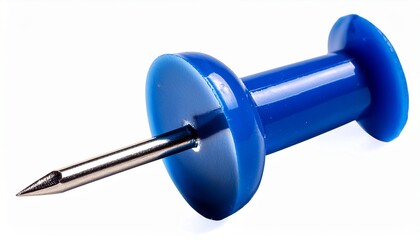 Blue Push Pin Isolated