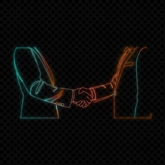 Simple Handshake Illustration