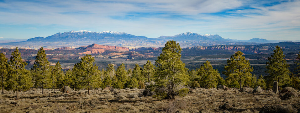 The Big Brown Bench from Boulder Mountain Panorama