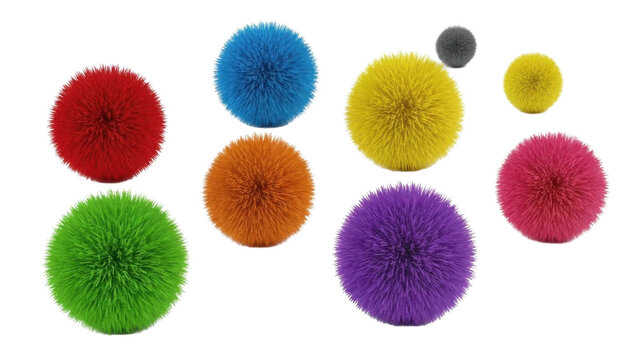 Colorful Fluffy Pom Poms