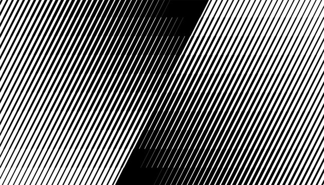 Black and white abstract geometric pattern with smooth transition effect for sporty and modern background. Easily resized and recoloured at your discretion. Vector Format Illustration 