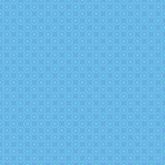 Seamless blue floral pattern with small geometric flower shapes, clean modern design ideal for textiles, backgrounds, and surface design.