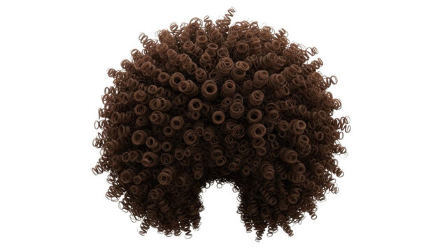Curly brown afro hair texture
