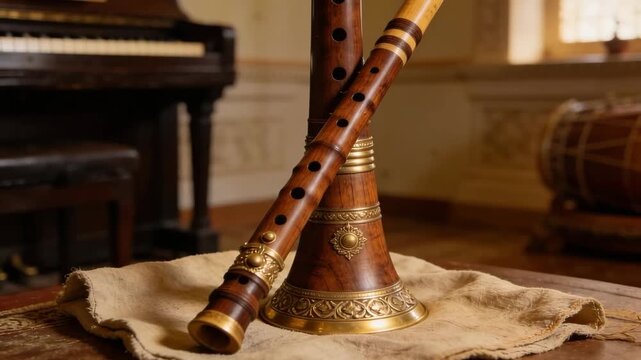 traditional shehnai double reed indian woodwind instrument video