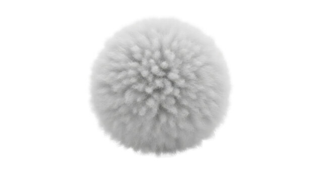 Fluffy white pompom