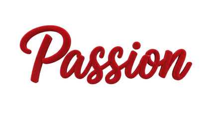 Furry Red 'Passion' Text Design