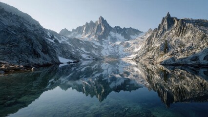 Obraz premium Mountain Reflection in Alpine Lake