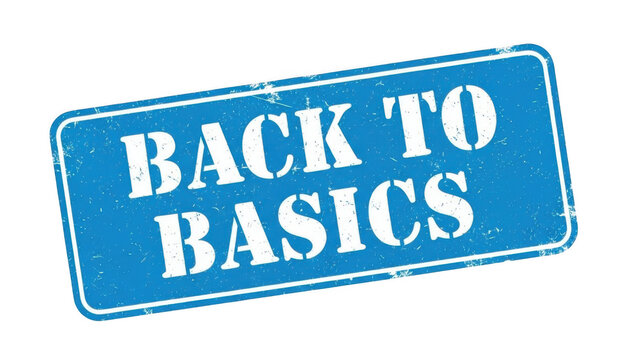 Back to basics stamp isolated on transparent background