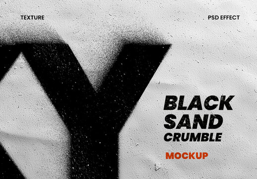 Black Sand Dissolve Logo & Text Effect Mockup