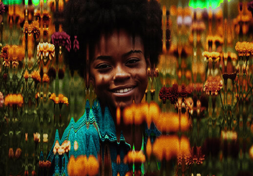 Glass Distortion Wave Photo Effect Mockup