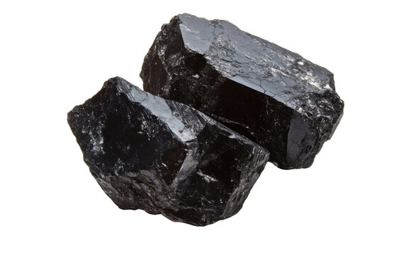 Ilmenite mineral on white background,png