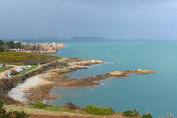 Joli paysage de la c&ocirc;te de granit rose - Bretagne France