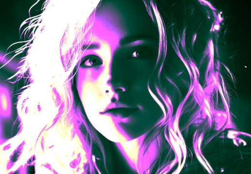 Pink And Green Selective Glow Mapping Photo Effect