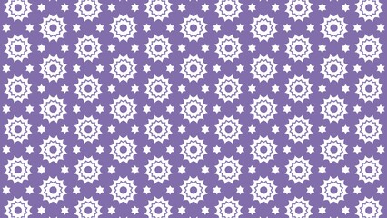 A purple and white patterned fabric with white stars