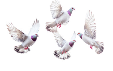Obraz premium Pigeon racing on white background,png