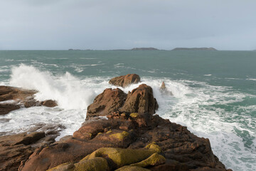 Joli paysage de la c&ocirc;te de granit rose - Bretagne France