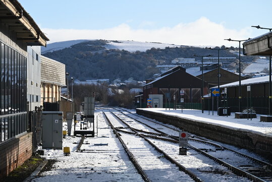 Aberystwyth train station after the snow fall 2026