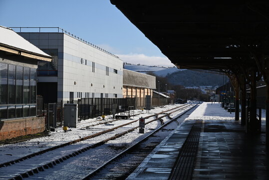 Aberystwyth train station after the snow fall 2026