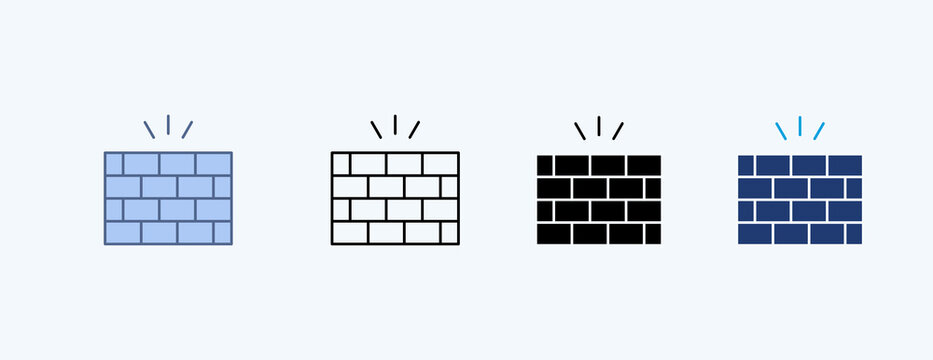 Wall Multiple Icon Illustration Vector