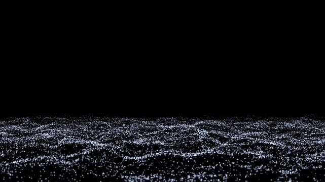 Abstract Particle Texture on Black Background