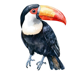 Cassican, watercolor clipart showing delicate textures and whimsical forms, isolated on a white background. © velora