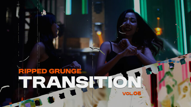 Ripped Grunge Transition / Horizontal / Part 05