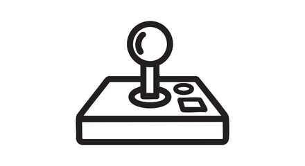 Illustration of a simple joystick device with a single button and a directional control