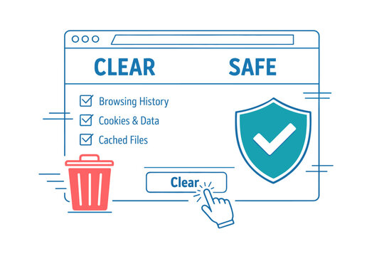 Clear browsing history and secure data with safe internet practices
