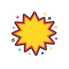Fototapeta premium Vibrant explosion design with colorful stars